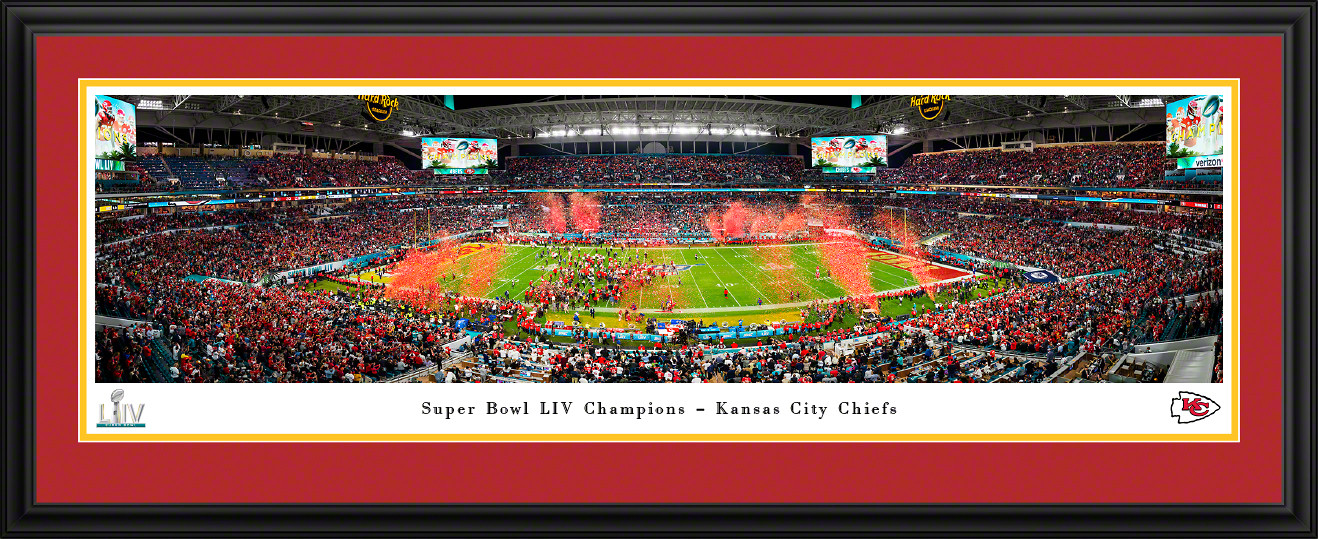 2020 Super Bowl LIV Panoramic Poster - Kansas City Chiefs - Super Bowl 54