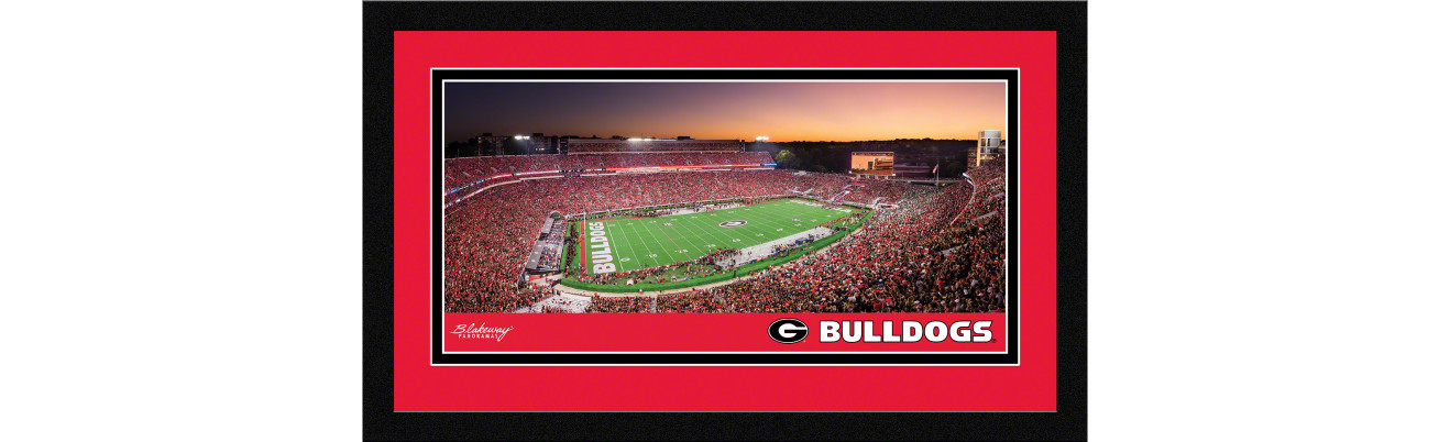 Georgia Bulldogs Football Framed Panoramic Picture - Sanford Stadium