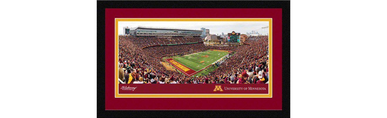 Minnesota Golden Gophers Football Framed Panoramic Picture - TCF Bank Stadium