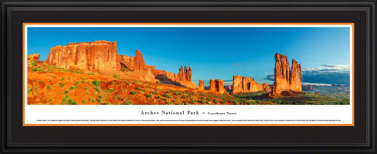 Arches National Park Panoramic Wall Decor - Courthouse Towers Picture