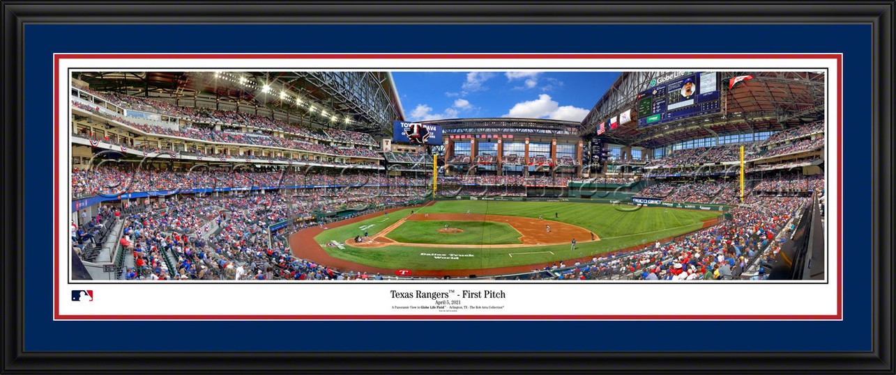 Globe Life Field Baseball Stadium Print, Texas Rangers Baseball