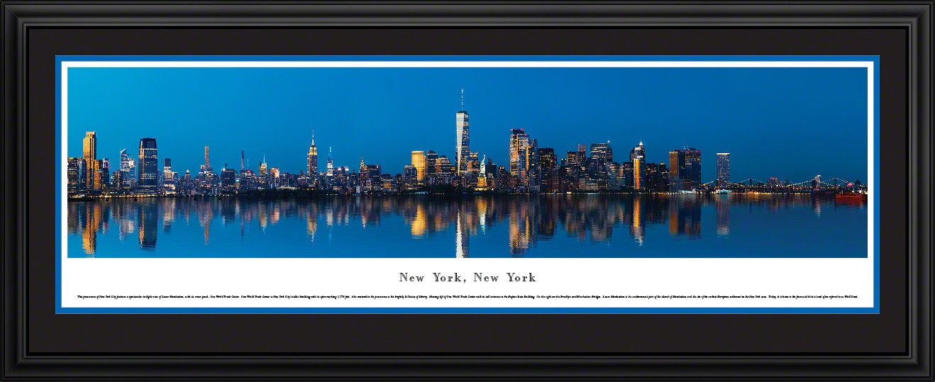 New York City Panoramic City Skyline Wall Decor - Lower