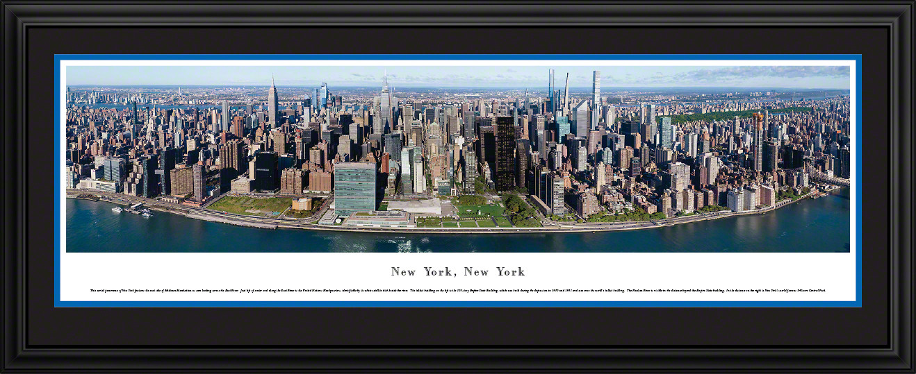 New York City Skyline Panoramic Wall Decor - Midtown Manhattan
