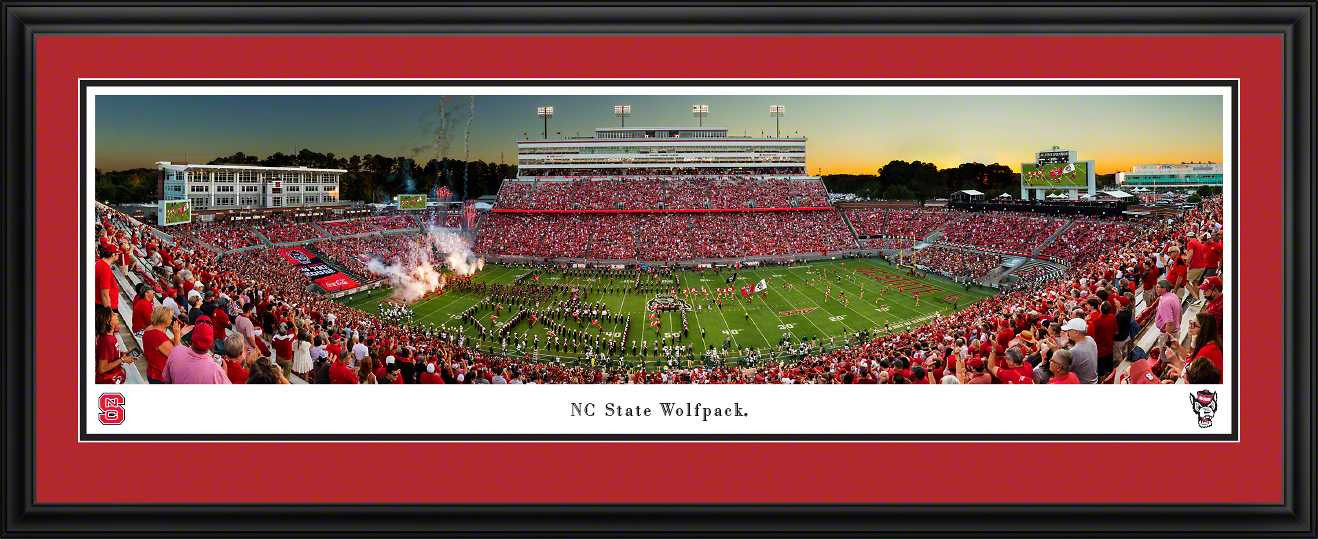 NC State Wolfpack Football Panoramic Fan Cave Decor - Carter-Finley Stadium Picture