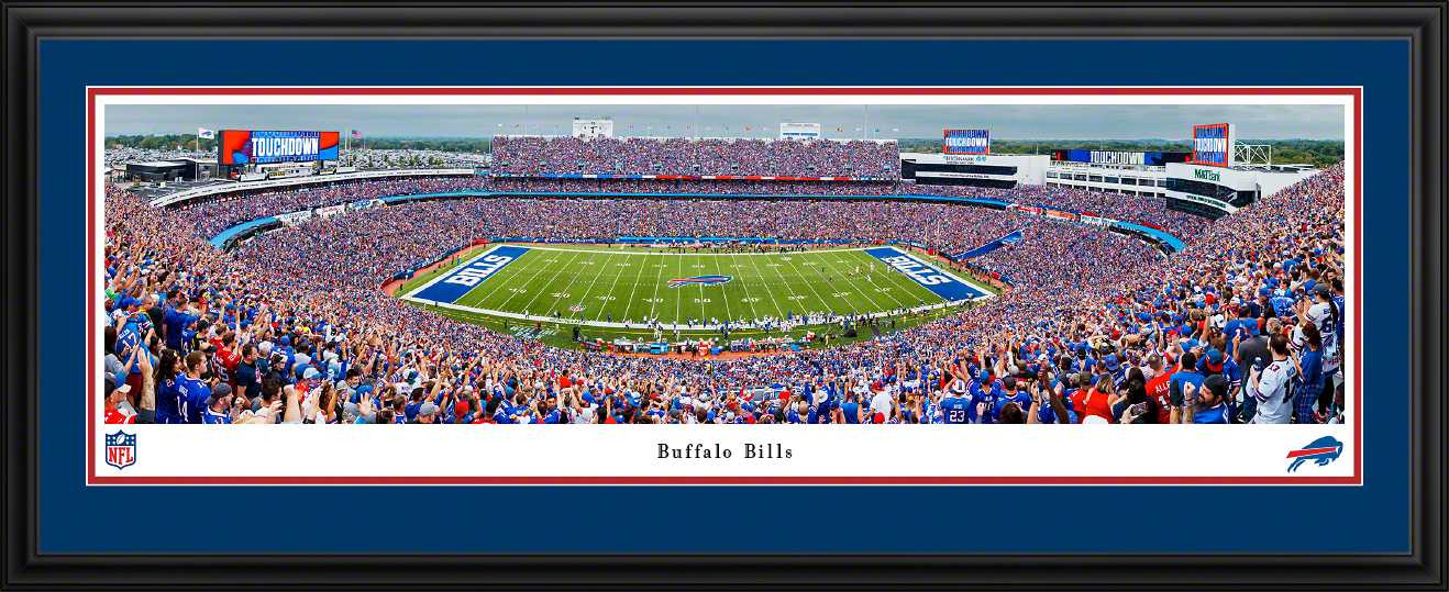 Buffalo Bills Panoramic Poster - Highmark Stadium NFL Fan Cave Wall Decor