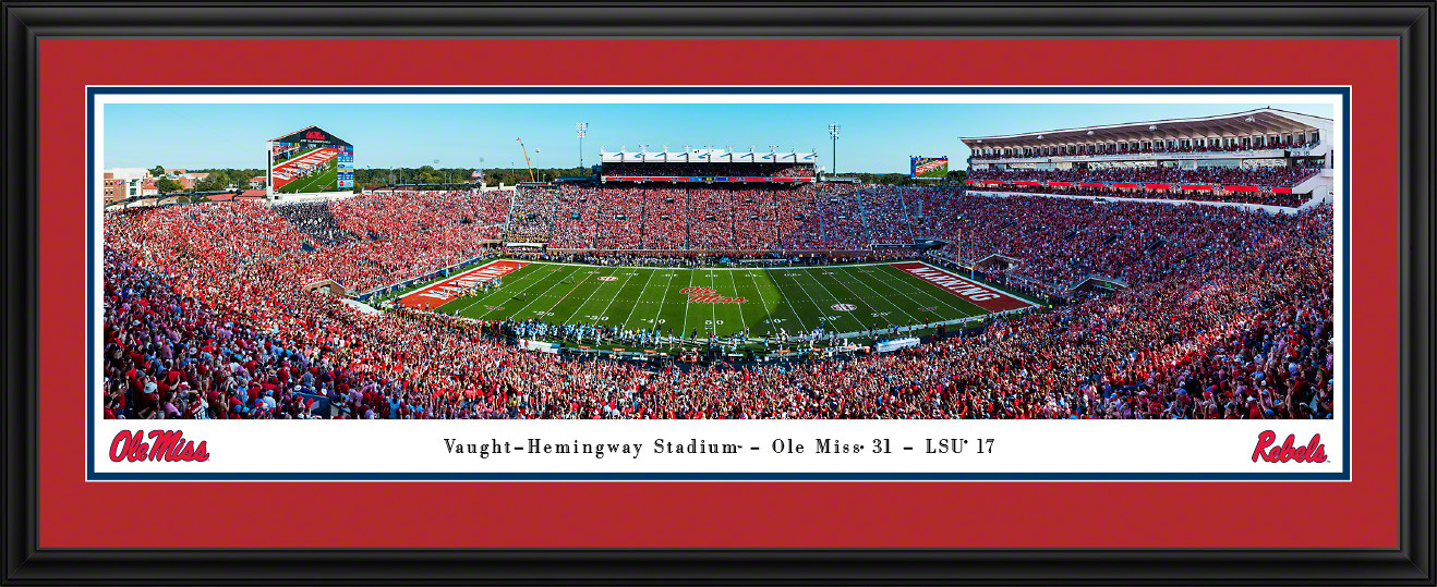 Ole Miss Rebels Football Panoramic Picture - Vaught-Hemingway Stadium