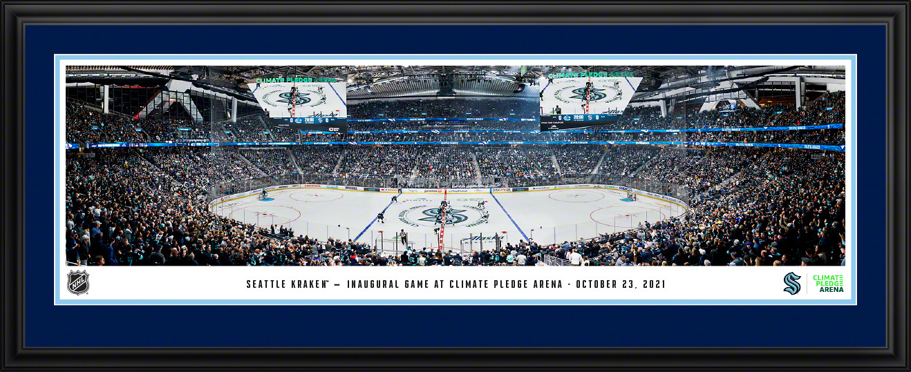 Seattle Kraken NHL Panoramic Picture - Climate Pledge Arena Fan Cave Decor