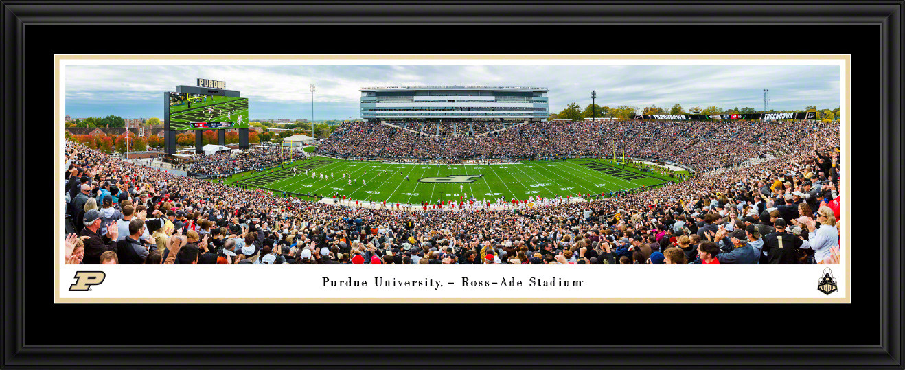 Purdue Boilermakers Football 50 Yard Line Panoramic Picture - Ross-Ade Stadium Wall Decor