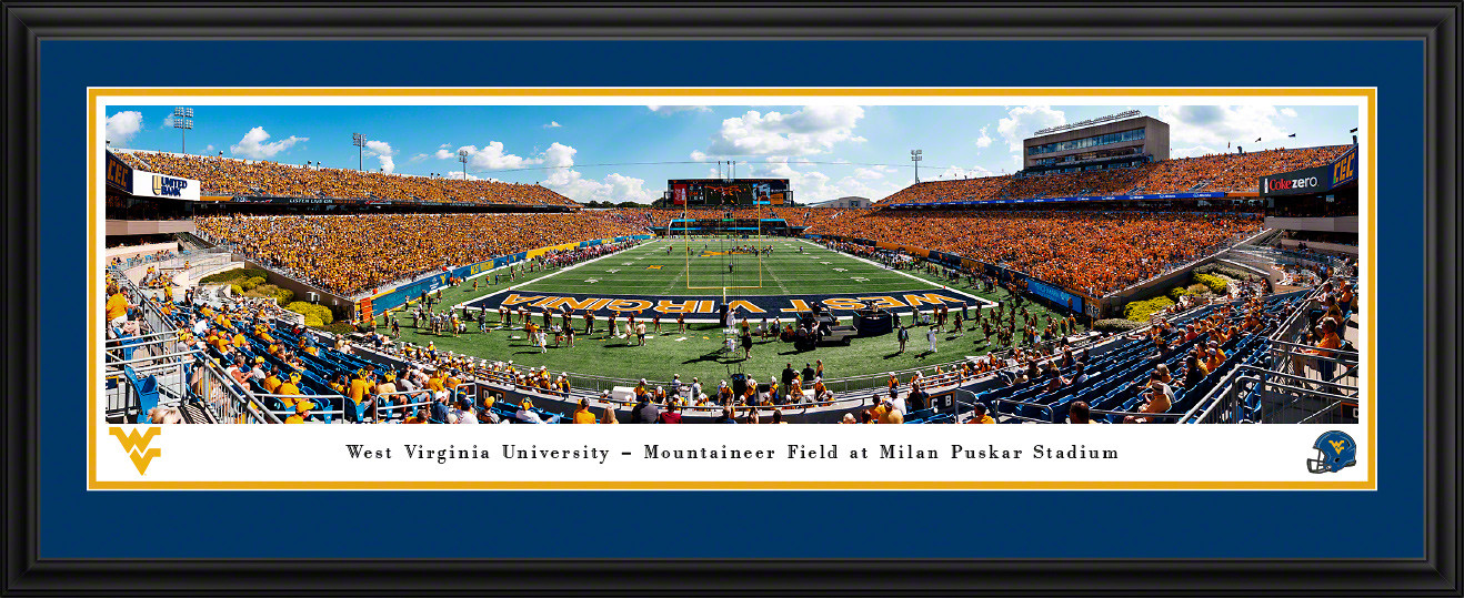 West Virginia Mountaineers Football End Zone Panoramic Picture - Mountaineer Field at Milan Puskar Stadium