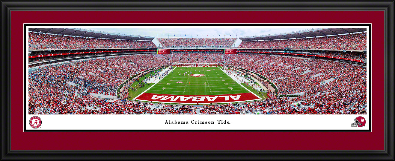 Alabama Crimson Tide Panoramic Picture - End Zone at Bryant-Denny Stadium Wall Decor