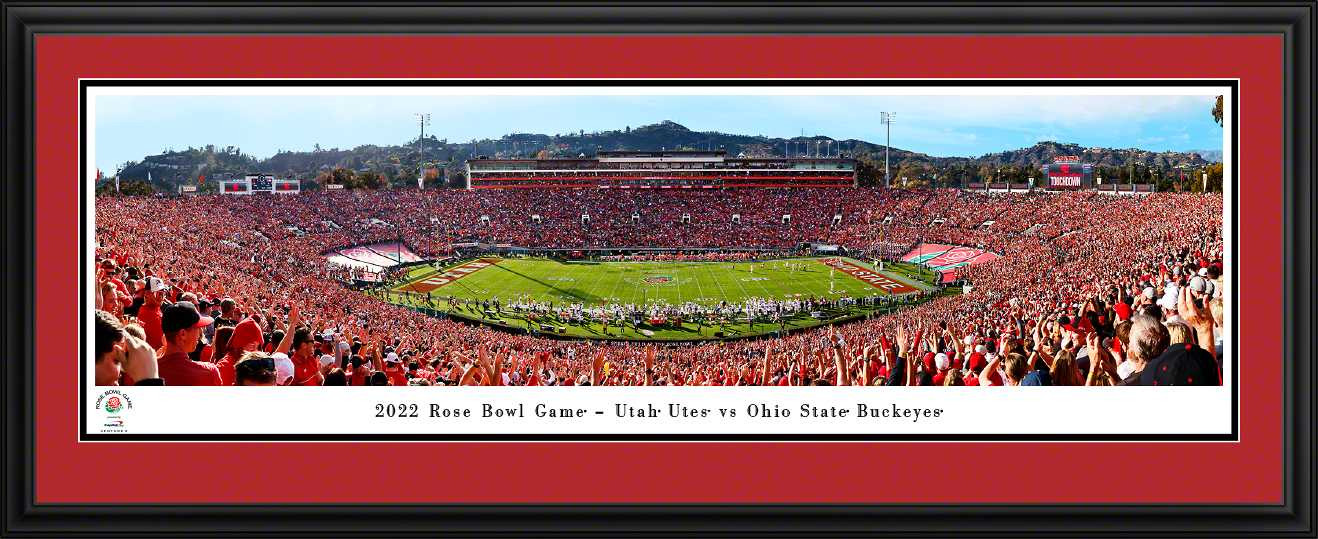2022 Rose Bowl Game - Touchdown Panoramic Picture - Utah Utes vs Ohio State Buckeyes