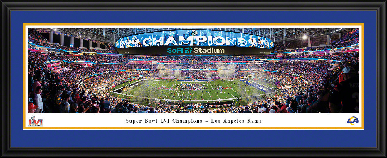 Los Angeles Rams Super Bowl LVI Champions Framed Logo Jersey Display Case