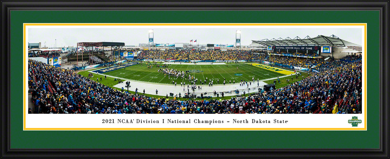 2022 NCAA Division I Football Champions Panoramic Picture - North Dakota State Bison Fan Cave Decor