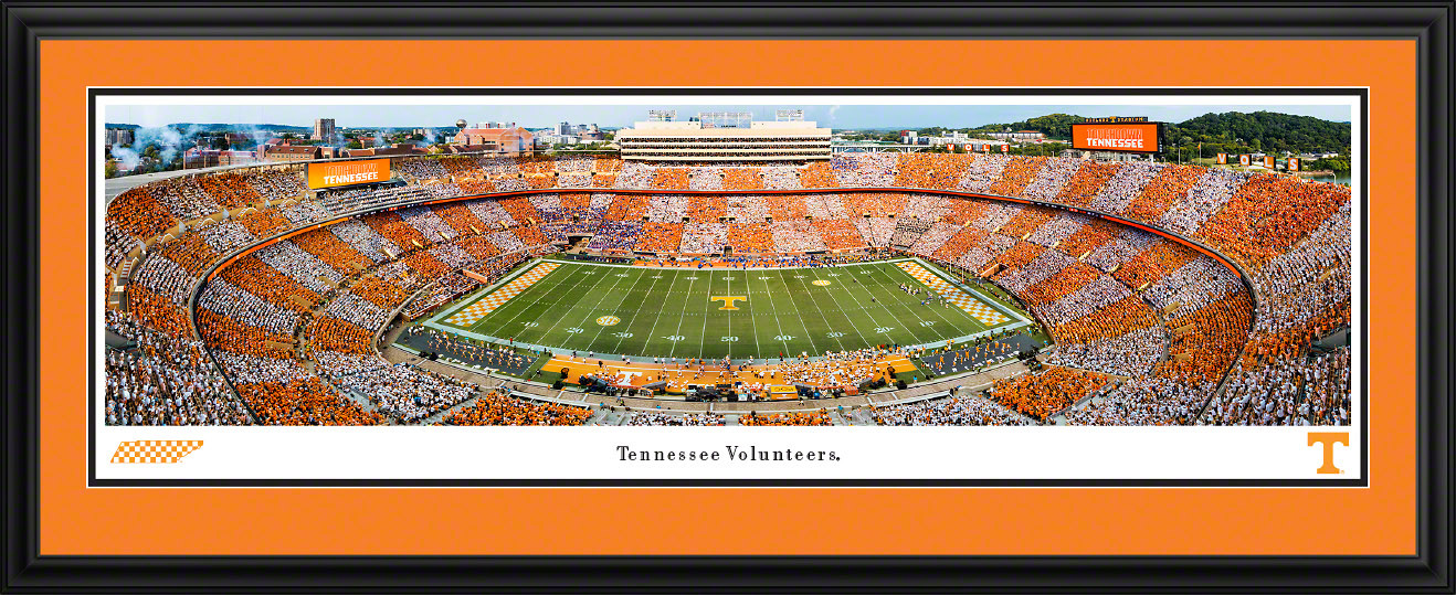 Tennessee Volunteers Football Panoramic Picture - Neyland Stadium Fan Cave Decor