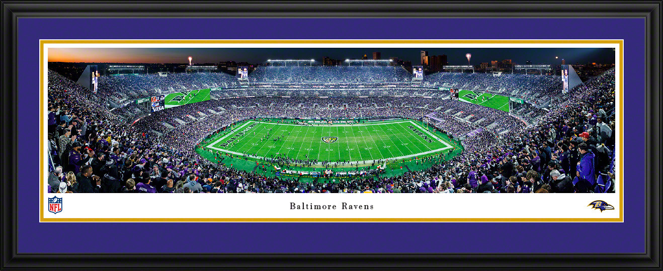 Baltimore Ravens Panoramic Picture - M&T Bank Stadium NFL Fan Cave Decor