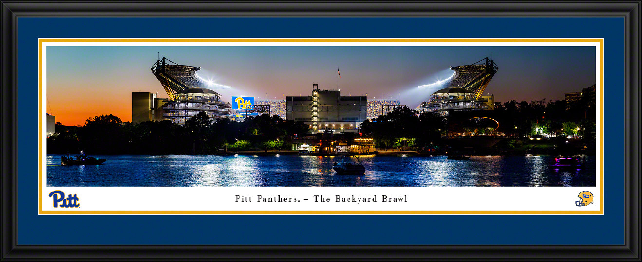 The Backyard Brawl at Acrisure Stadium Panoramic Picture - Pittsburgh Panthers Fan Cave Decor