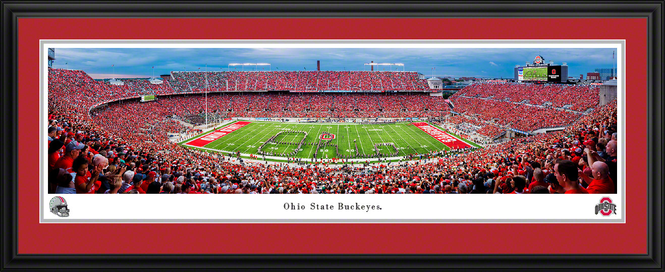 Ohio State Buckeyes Football Fan Cave Decor - Ohio Stadium Panoramic Picture