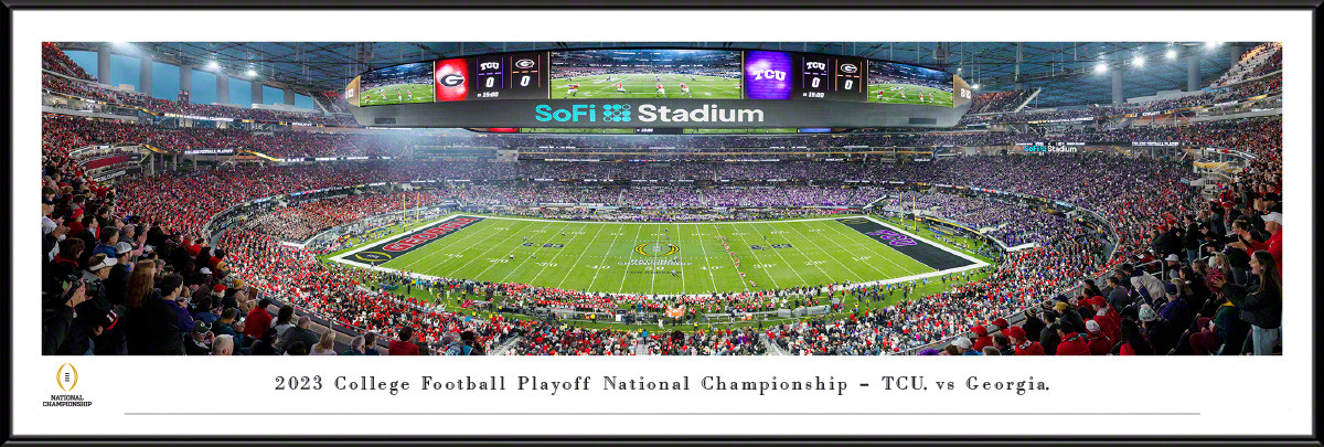 2023 College Football Playoff National Championship Kickoff Panoramic Picture - TCU vs. Georgia