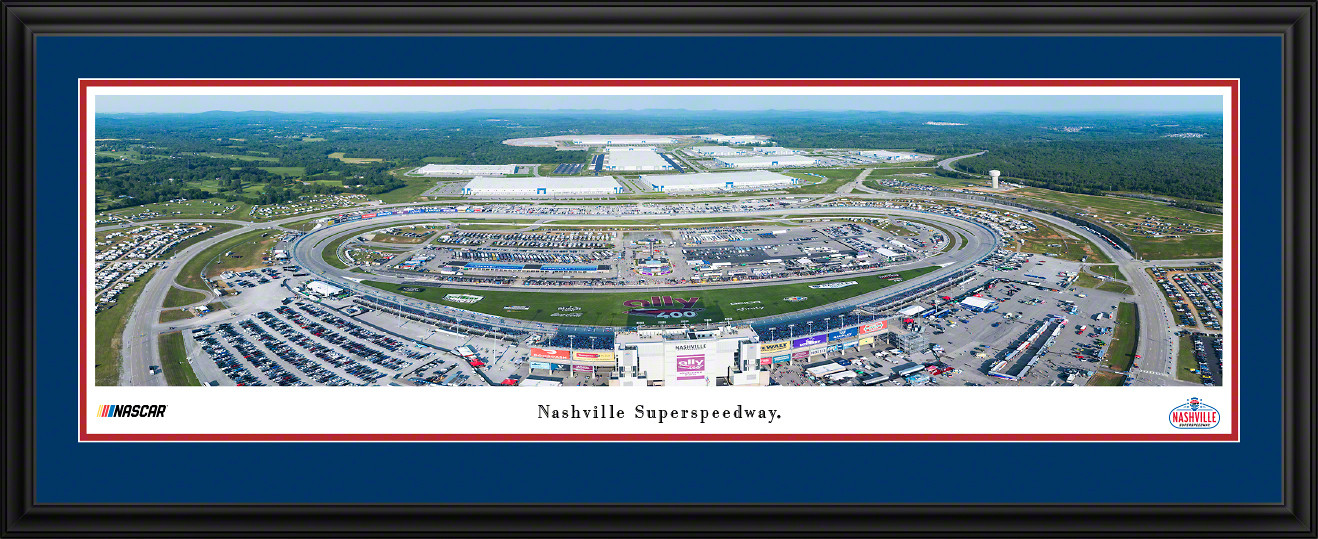 Nashville Superspeedway Panoramic Picture - NASCAR Fan Cave Decor