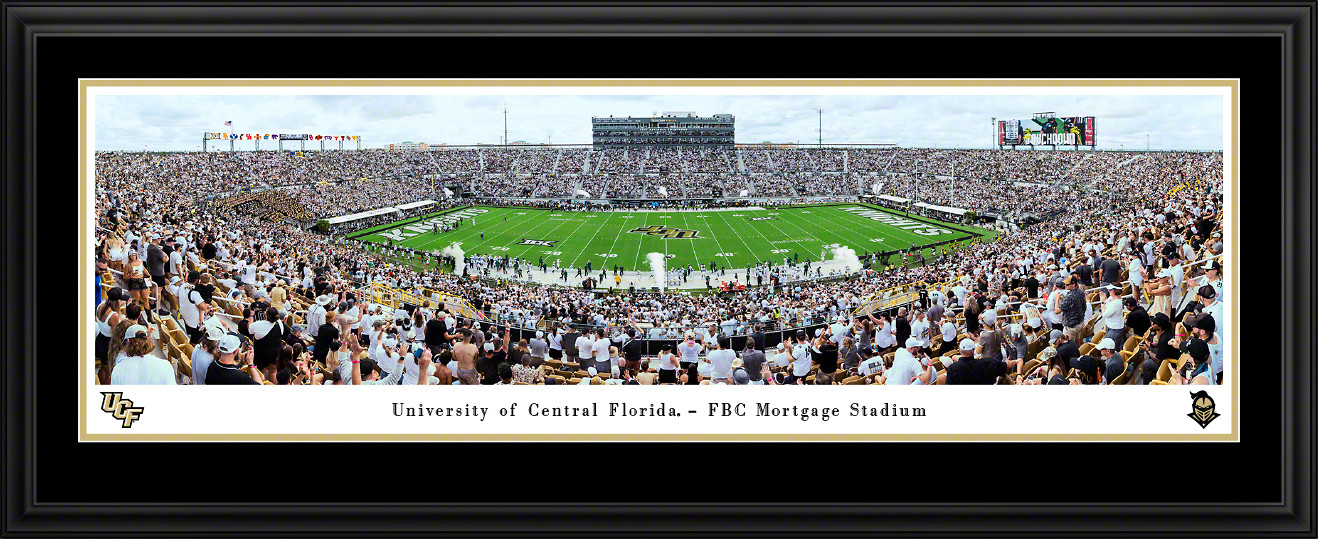 UCF Knights Football Panoramic Picture - FBC Mortgage Stadium Fan Cave Decor