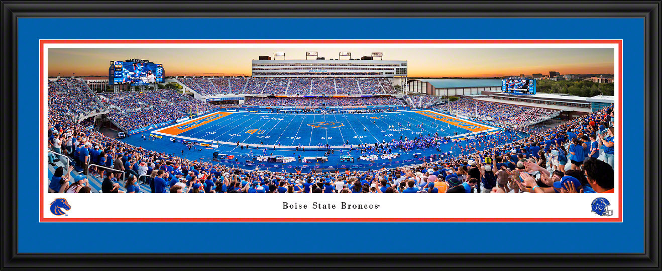 Boise State Broncos Panoramic Picture - Albertsons Stadium Fan Cave Decor