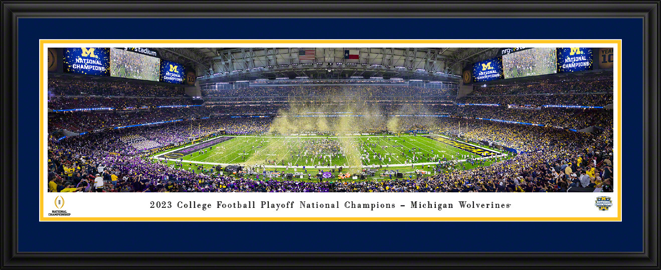 2023-2024 Season College Football Playoff National Championship Game Celebration Panoramic Picture - Michigan Wolverines