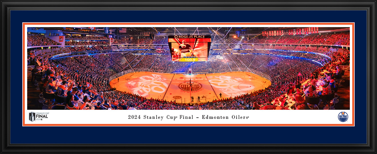 2024 NHL Stanley Cup Final Panoramic Picture - Edmonton Oilers Fan Cave Decor