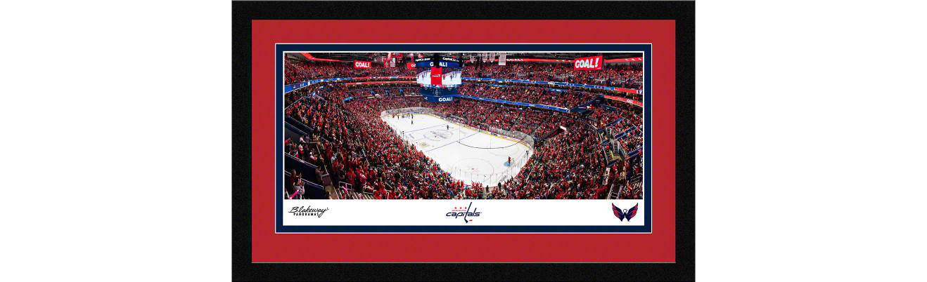 Washington Capitals Framed Panoramic Picture - Capital One Arena NHL Fan Cave Decor