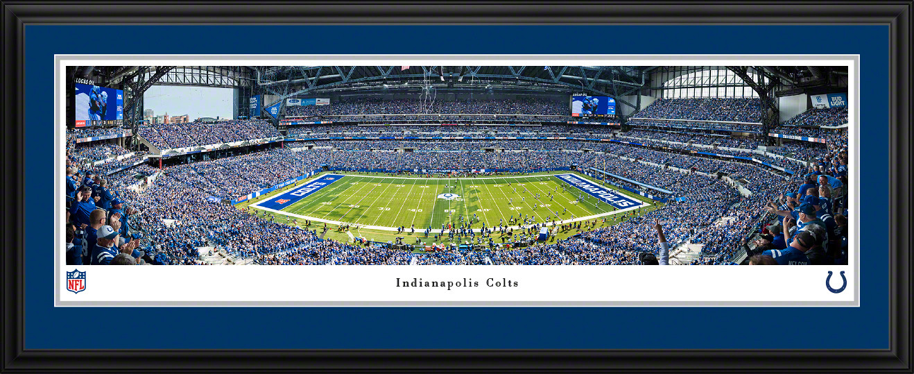 Indianapolis Colts Fan Cave Decor - Lucas Oil Stadium Panoramic Picture