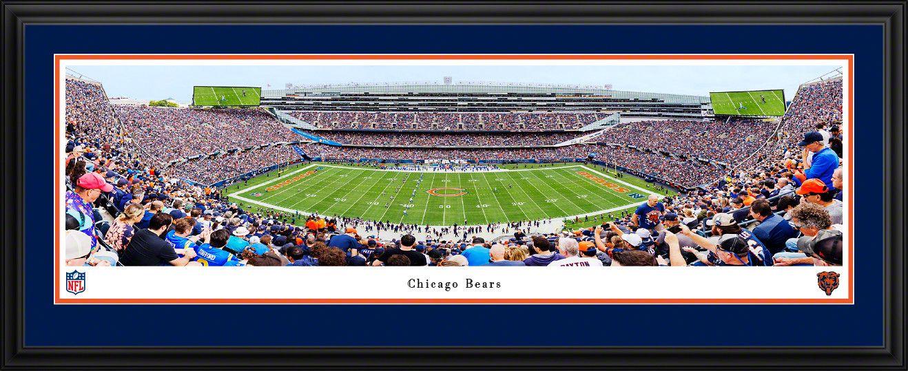 Chicago Bears Panoramic Fan Cave Decor - Soldier Field Wall Decor