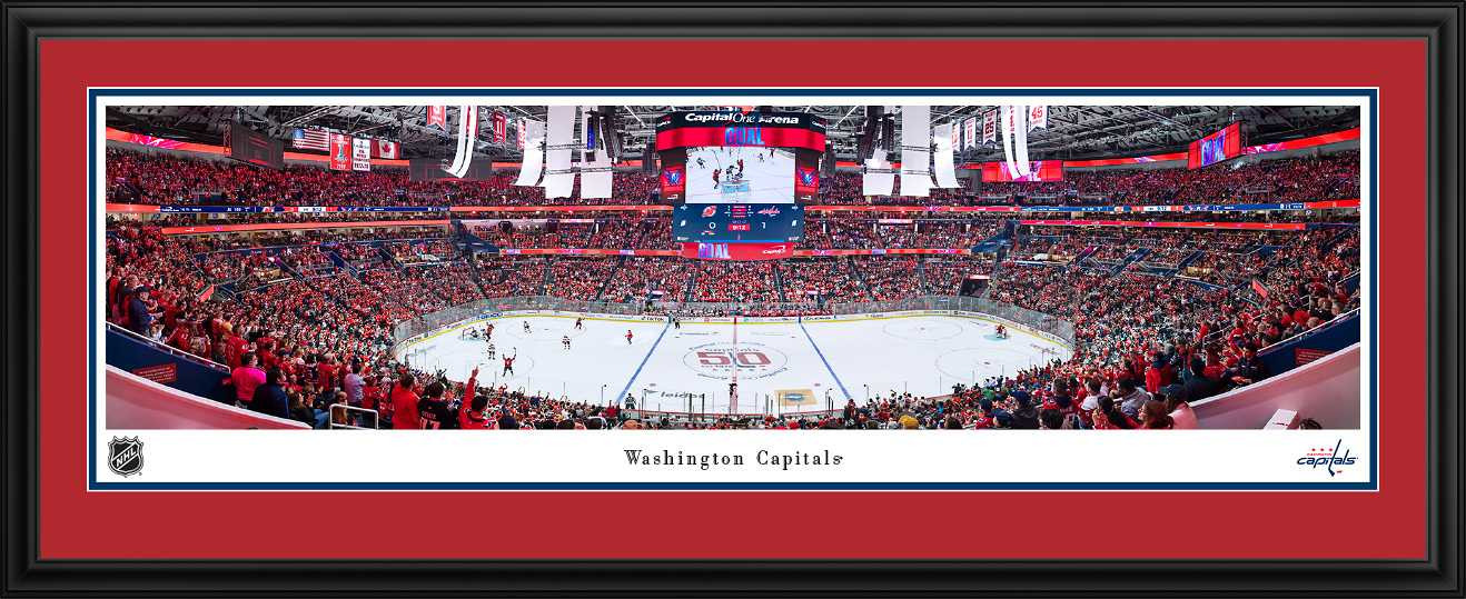 Washington Capitals NHL Fan Cave Decor - Capital One Arena Panoramic Picture