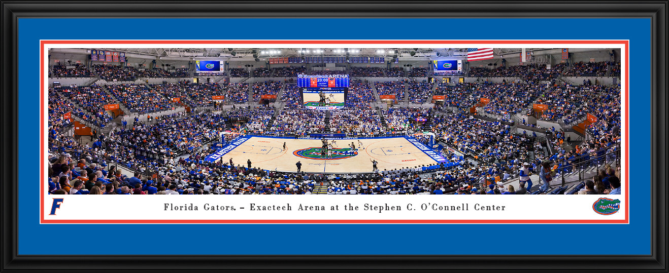 Florida Gators Basketball Panoramic Picture - Stephen C. O'Connell Center Fan Cave Decor