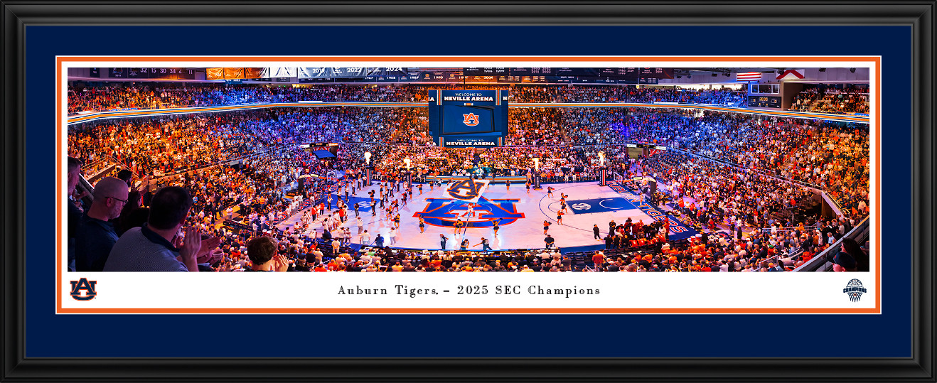 Auburn Tigers Basketball Panoramic Picture - 2025 SEC Champions
