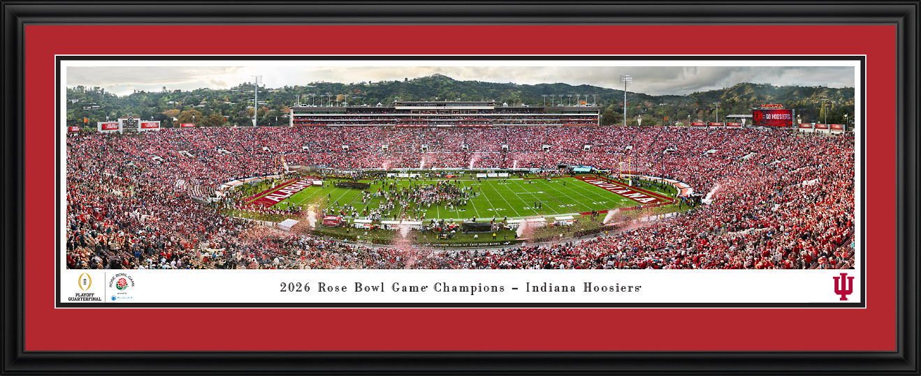 2026 Rose Bowl Champions Panoramic Picture - Indiana Hoosiers Fan Cave Decor