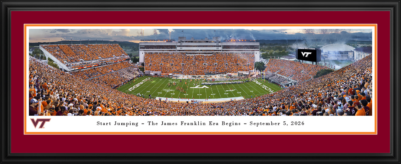 Virginia Tech Hokies Football Panoramic Wall Art - Lane Stadium Panorama