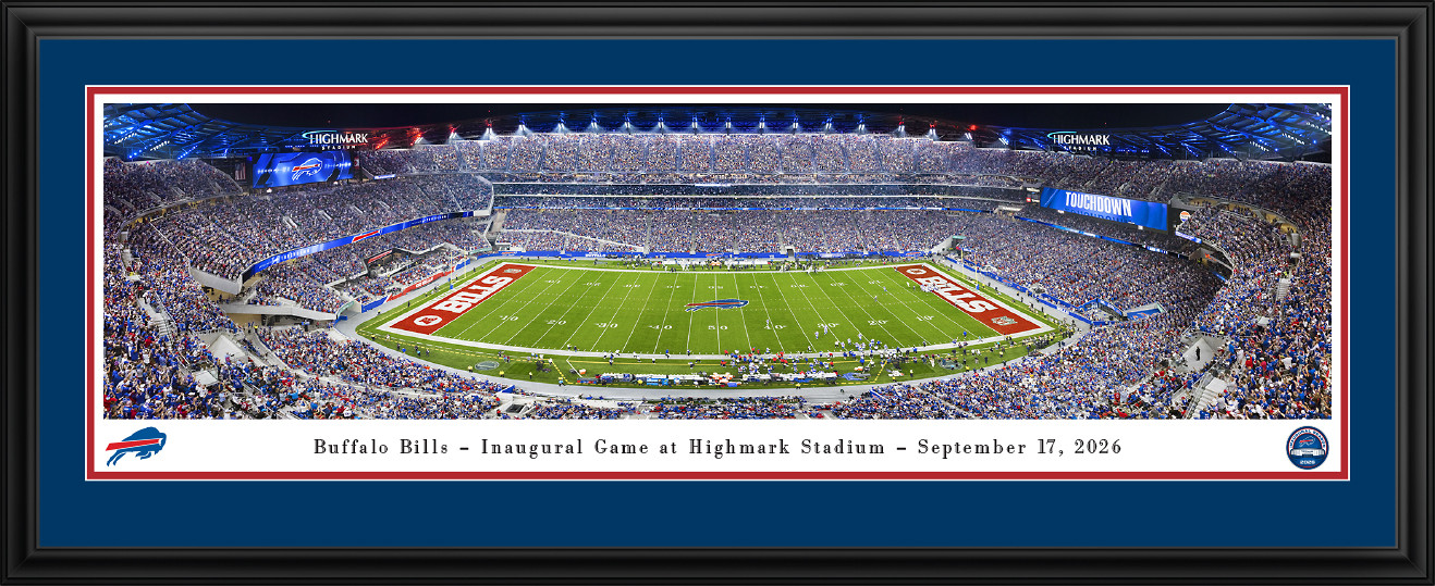 Buffalo Bills Inaugural Game at Highmark Stadium Wall Decor - NFL Poster of Highmark Stadium