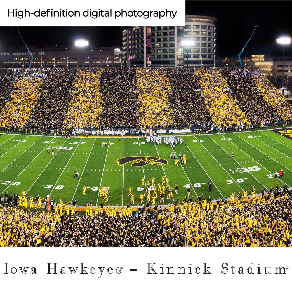 Creative Co-op Wall Art Iowa Hawkeyes Hawkeyes Stripe Out - Main Image
