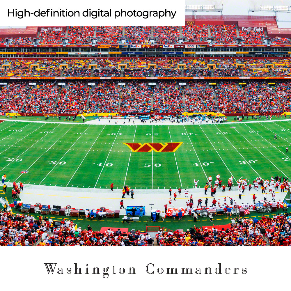 Washington Commanders Panoramic Picture - FedEx Field NFL Fan Cave Decor