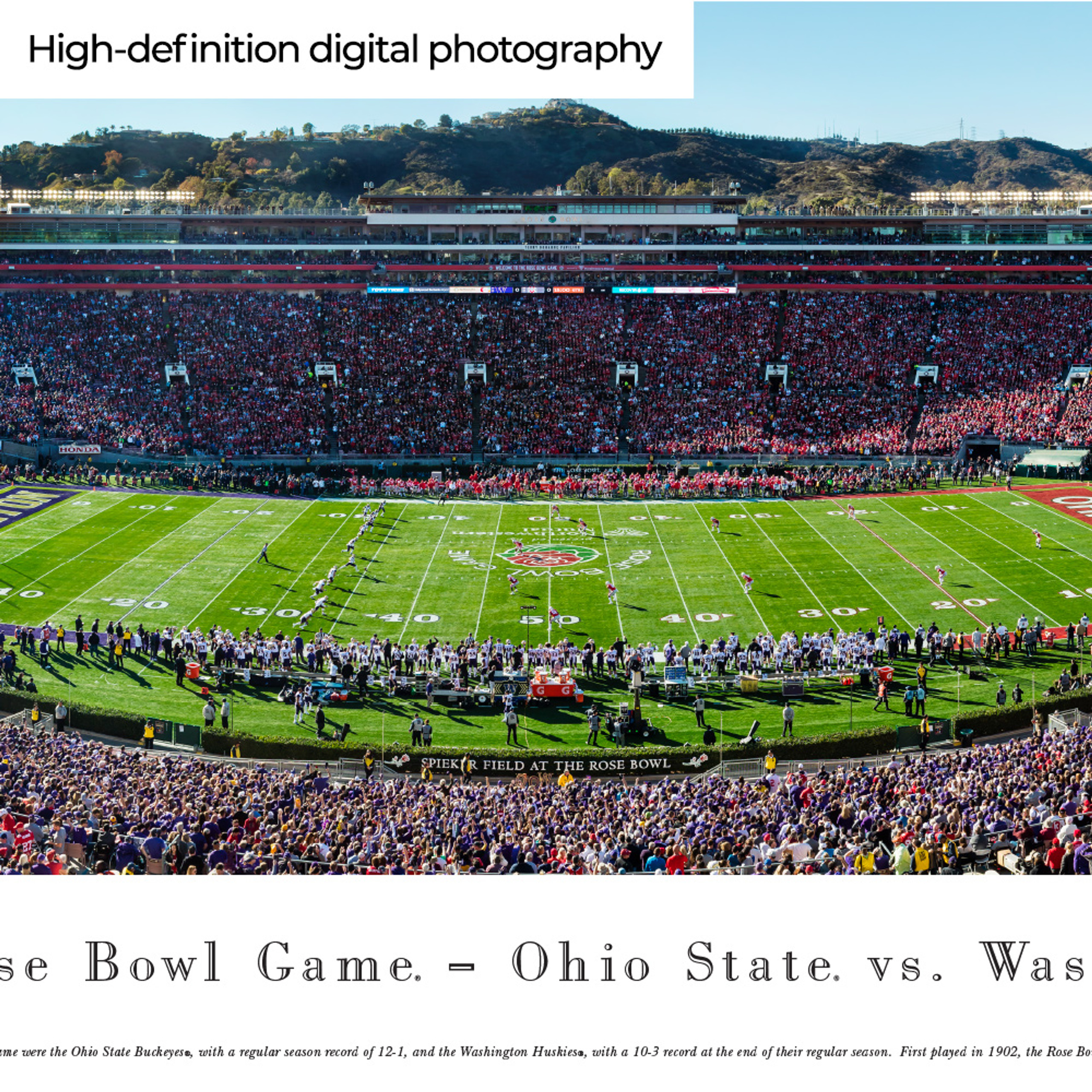 2019 Rose Bowl Game Kickoff Panoramic Poster