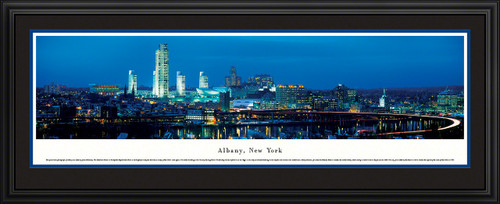 Albany, New York Panoramic Skyline Picture - Twilight