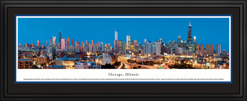 Chicago, Illinois Downtown Skyline Panorama - Twilight