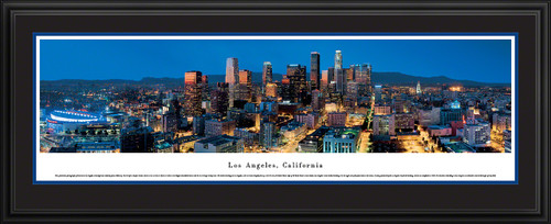 Los Angeles, California City Skyline Panoramic Picture - Twilight