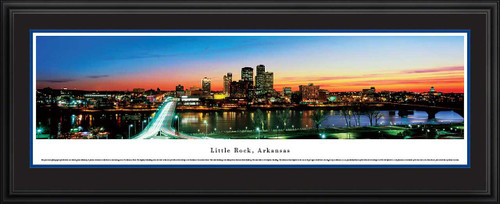 Little Rock, Arkansas Skyline Panoramic Picture - Twilight