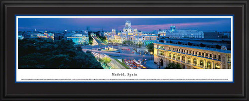 Madrid, Spain Panoramic Skyline Picture - Twilight