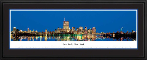 One World Trade Center, NYC Panoramic City Skyline Wall Decor and