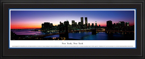 New York City Skyline Panorama - Brooklyn Bridge Print