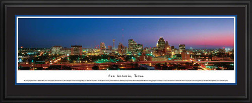 San Antonio, Texas Panoramic Skyline Picture - Twilight