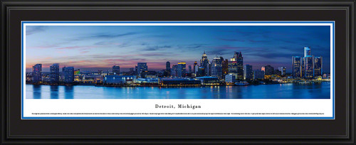 Detroit, Michigan City Skyline Panorama - Twilight