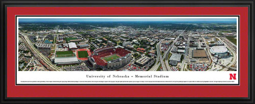 Nebraska Huskers Aerial Panoramic Picture - Memorial Stadium