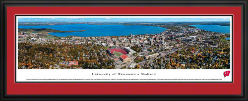 Wisconsin Badgers Panoramic - Camp Randall Stadium Aerial Picture